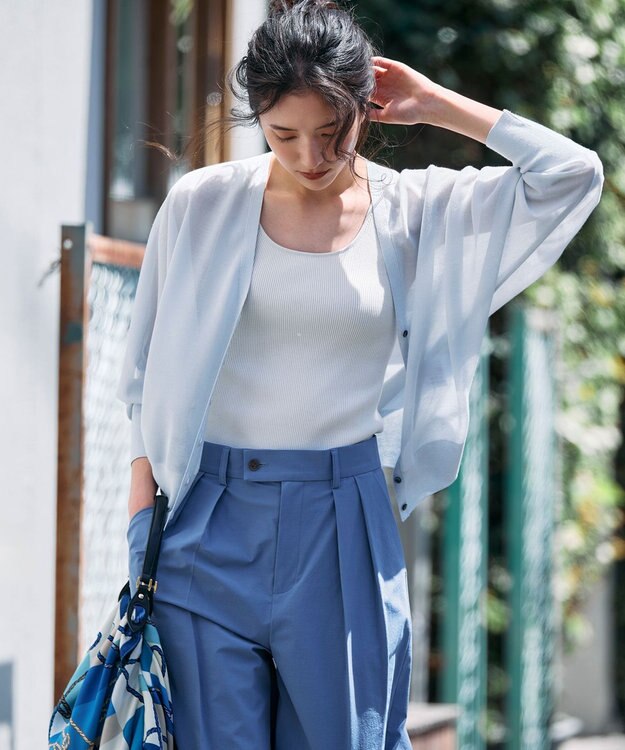 23区 S オーガニック リブ タンクトップ グレージュ系