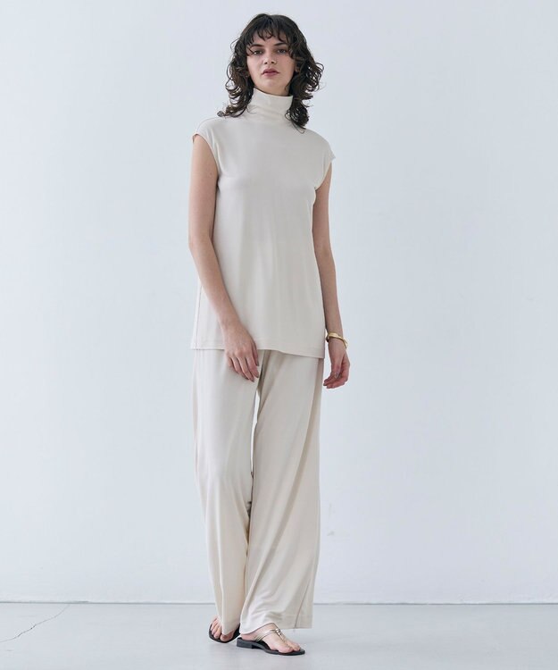 BEIGE， MELLE / ハイストレッチイージーパンツ Ecru