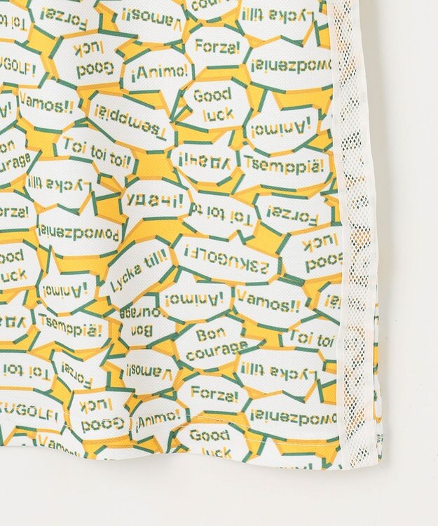 23区GOLF 【WOMEN】【吸水速乾/UVカット】YELL総柄プリントポロシャツ イエロー系5