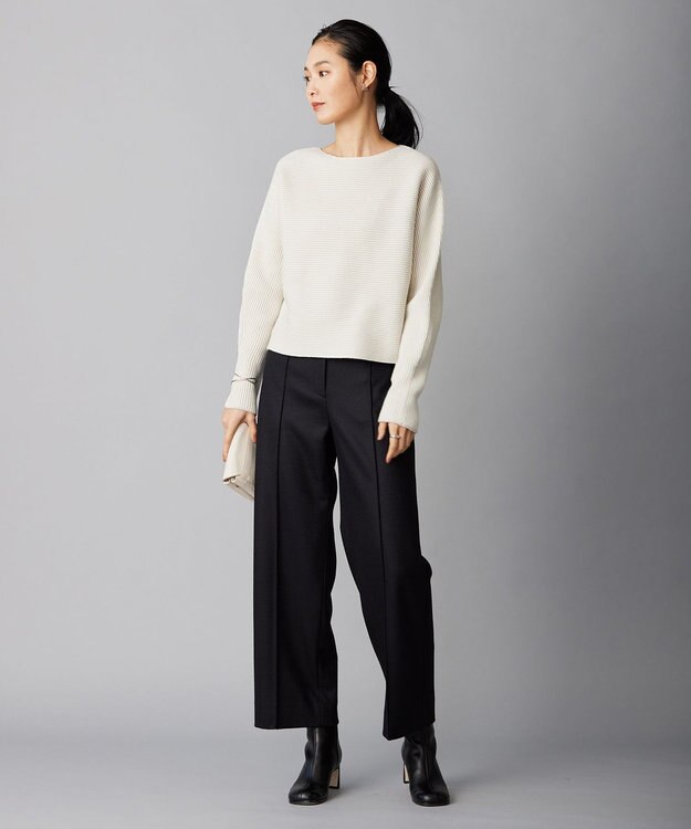 ICB L 【洗える】 ソフトカシミヤミックス ドルマンスリーブニット トープ系