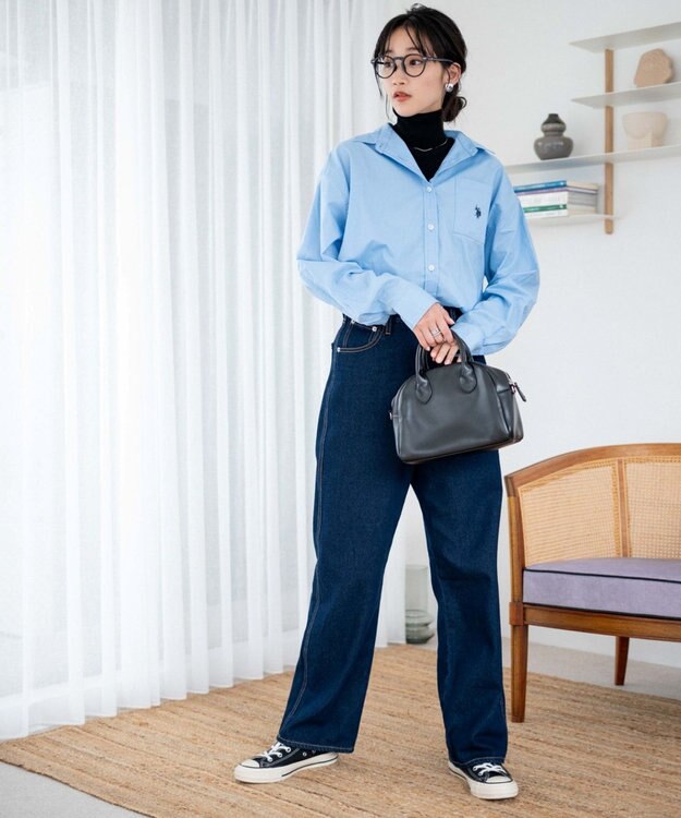 WEGO リブタートルネックニット ブラック