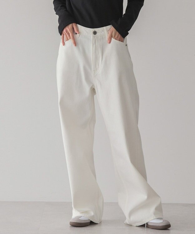 AMERICAN HOLIC ワイドデニム White