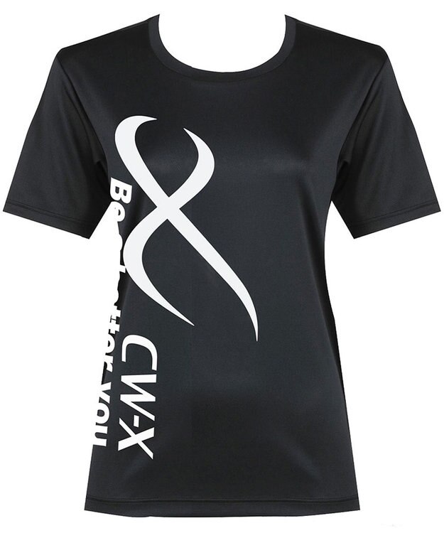 CW-X 【UNISEX】 CW-X トップス Ｔシャツ 半袖 3分袖 Ｕネック メッシュ素材 UVカット率90%以上(本体) ユニセックス DLR235 /ワコール ブラックスペシャル