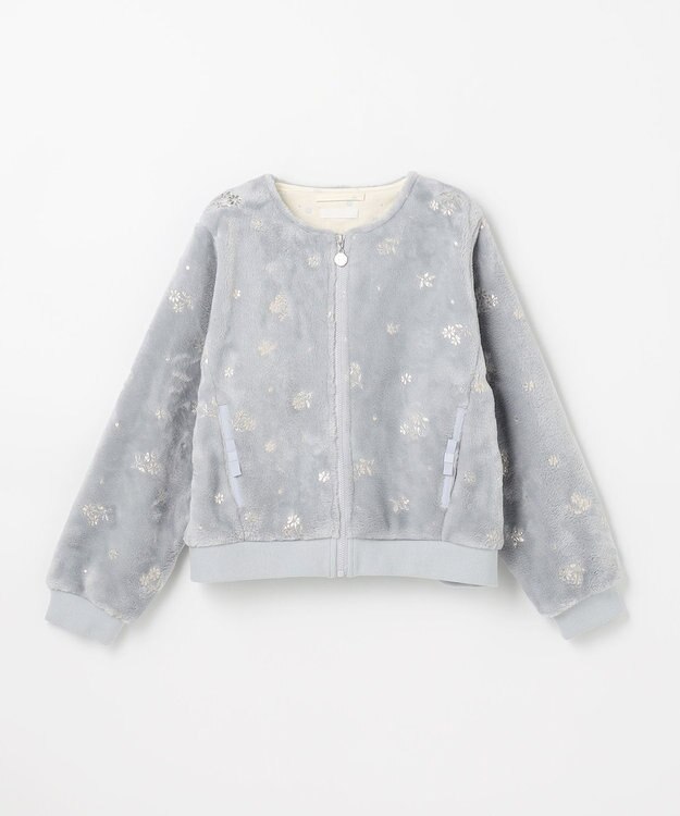 組曲 KIDS 【150-160㎝】スノーフラワー ブルゾン ライトグレー