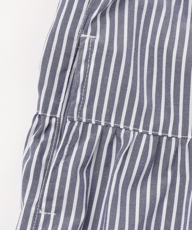 ANY KIDS ストライプ シャツ ワンピース ブルーストライプ