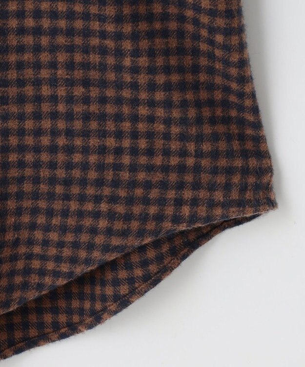 JOSEPH ABBOUD 【柔らかな肌触り/暖かい】 ラフィーコットンフランネルシャツ キャメル系3