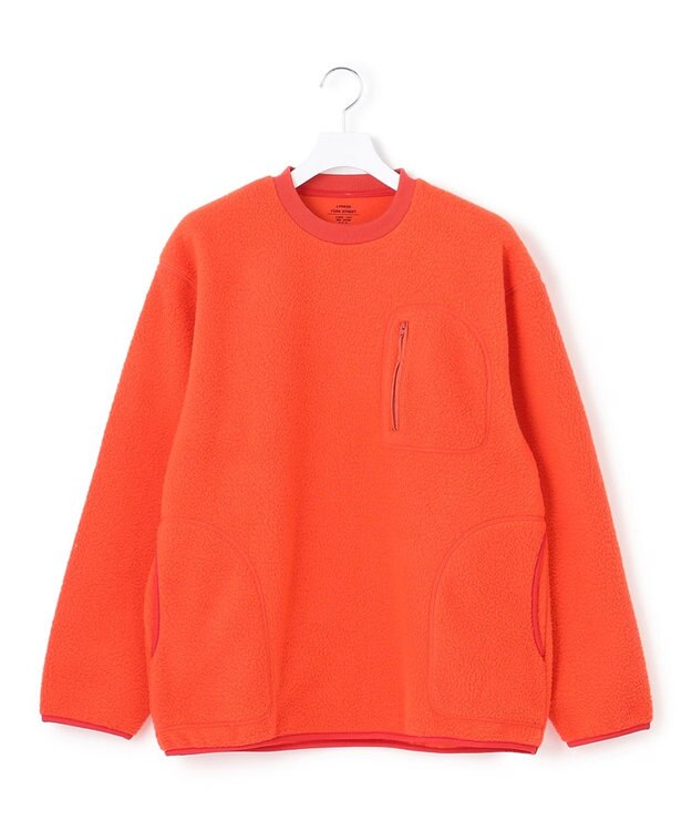 J.PRESS YORK STREET 【UNISEX】フリース クルーネックプルオーバー オレンジ系