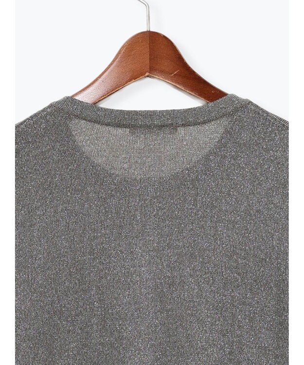 Te chichi ポケットデザインクルーネックカーディガン チャコールグレー