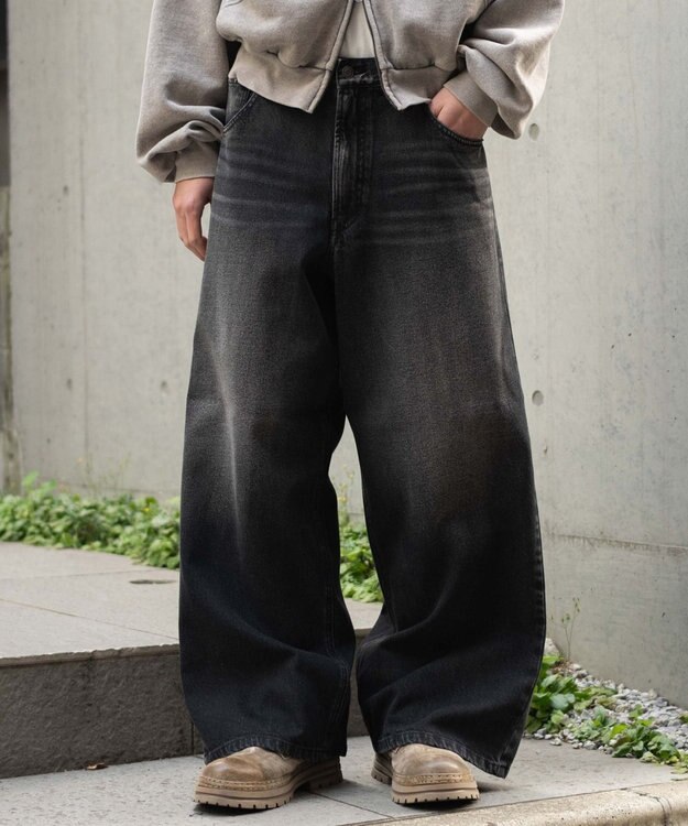 WEGO エクストラバギーデニムパンツ デニムブラックソノタ