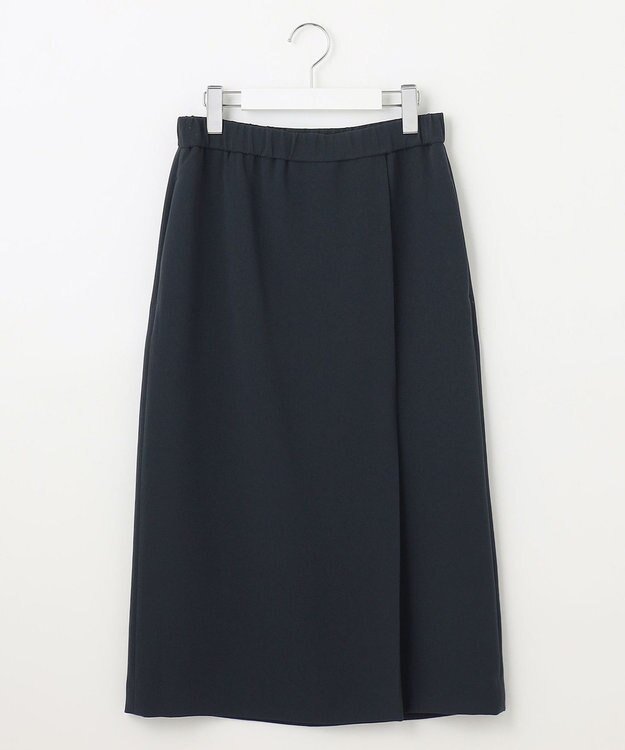 自由区 L 【セットアップ対応・洗える】トリアセダブルクロス スカート ネイビー系