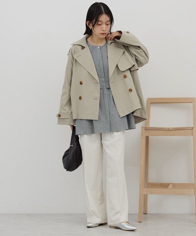 AMERICAN HOLIC 【先行予約】ショートトレンチコート Light Khaki