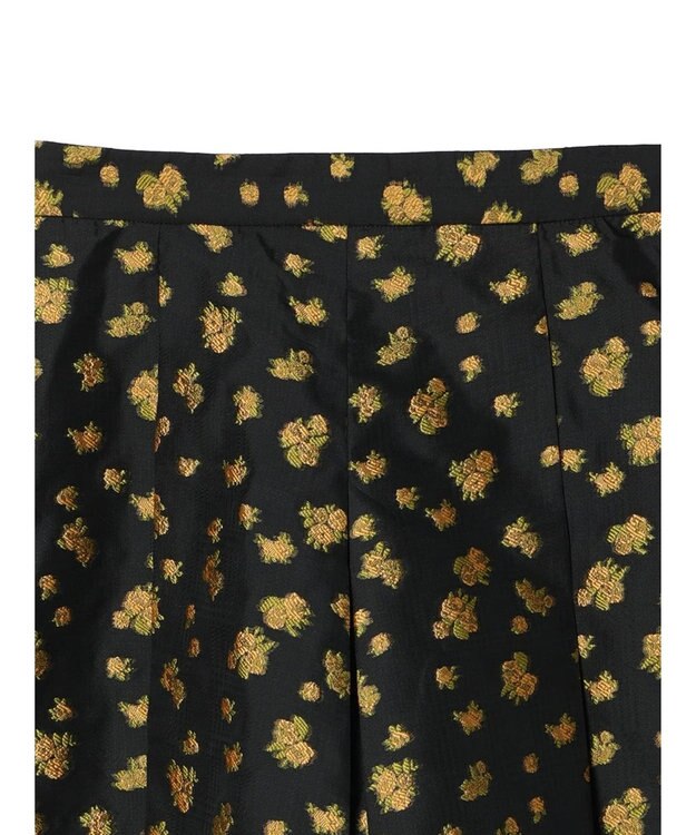 Green Parks タック入りジャガードキュロットパンツ Flower