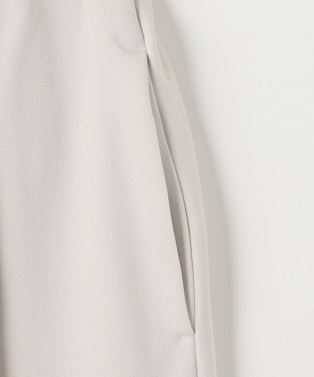 組曲 【吸湿・冷感・UVケア】スタイルアップジャージー パンツ ライトグレー系