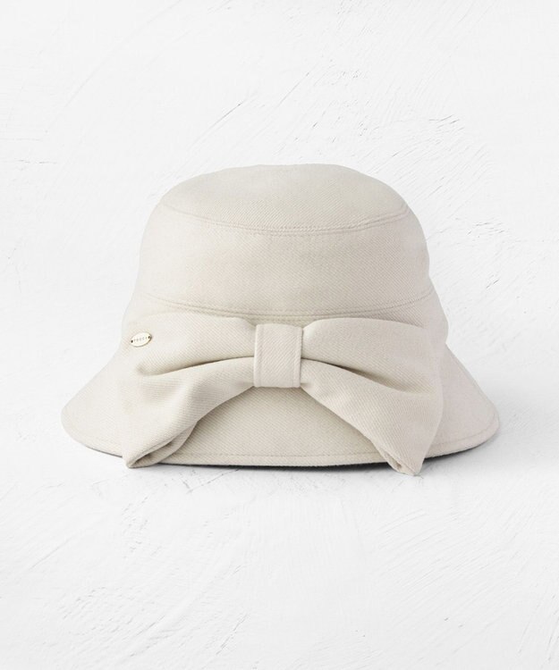 TOCCA 【サイズ調整可】RIBBON KNOT WOOLY BUCKETHAT バケットハット アイボリー系