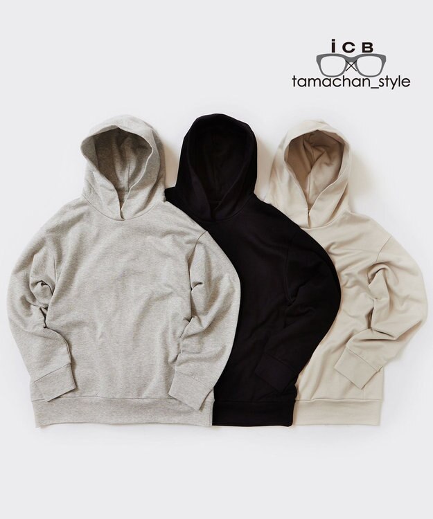 ICB 【ICB×tamachan_style コラボ 】パーカー ブラック系