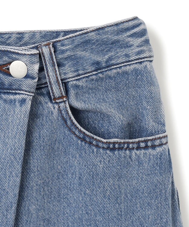 BEIGE， 【洗える・VERY 6月号掲載】FICUS / デニムラップスカート Light Indigo