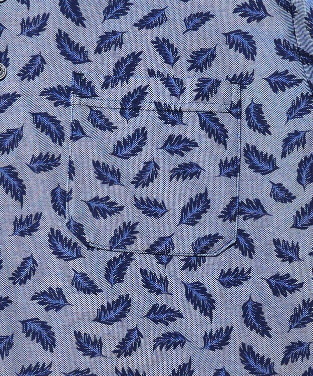 JOSEPH ABBOUD MOUNTAIN 暑さに徹底抗戦【首元に冷感ジェル】フリーズパック ポロ リーフ柄 ブルー系5