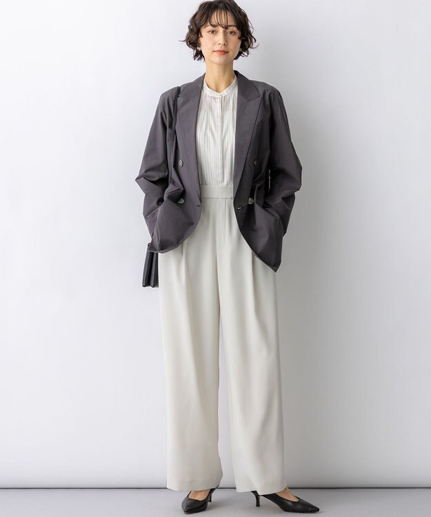 23区 【先行予約】MANTECOブライトワッシャー ダブル ジャケット グレー系