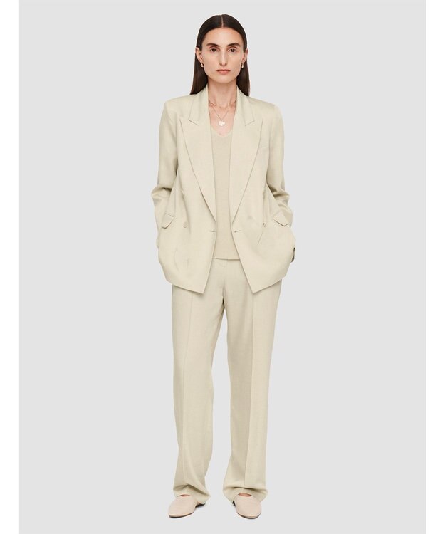 JOSEPH ソフトビスコーステーラリング　ダブルブレステッドジャケット Quail