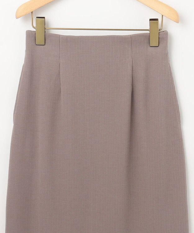 組曲 S 【WEB限定】ストライプジャガード タイトスカート カーキ系