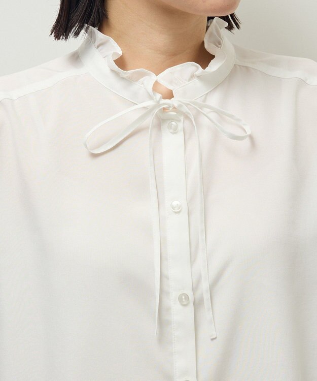 Green Parks フリルカラーインナーシャツ Off White