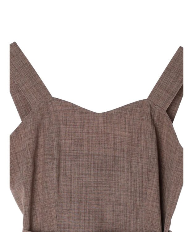 earth music&ecology ベルト付きパネルラインワンピース Brown