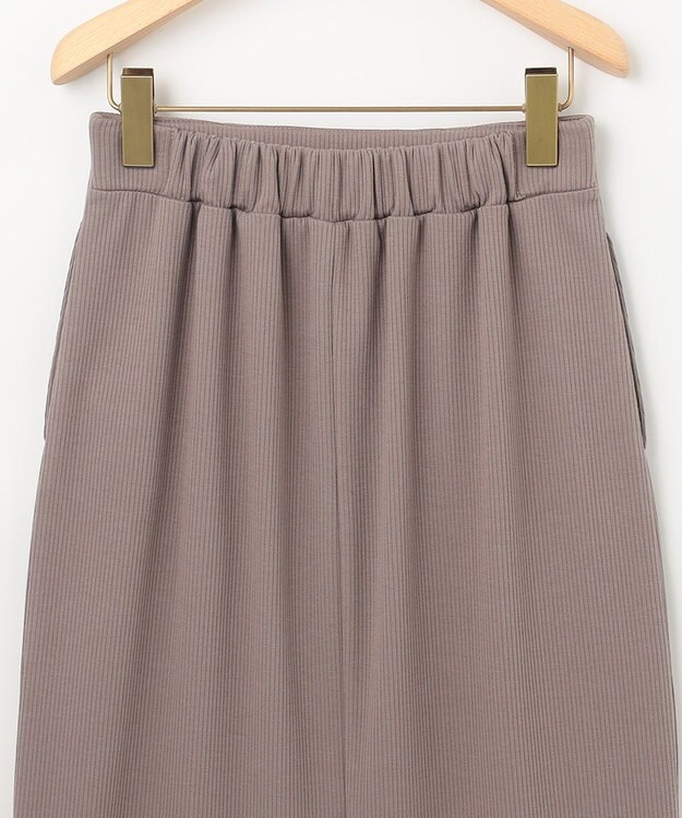 組曲 S 【WEB限定】ストライプジャガード タイトスカート カーキ系