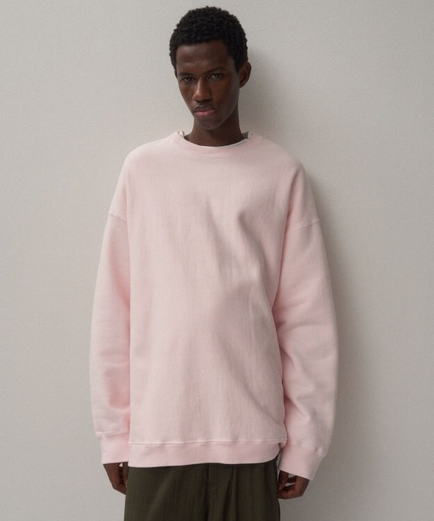 ATON NATURAL DYED URAKE | オーバーサイズスウェットシャツ - UNISEX PINK