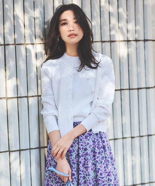 組曲 【2SET・WEB限定】編地ニット ツインセット アイボリー系