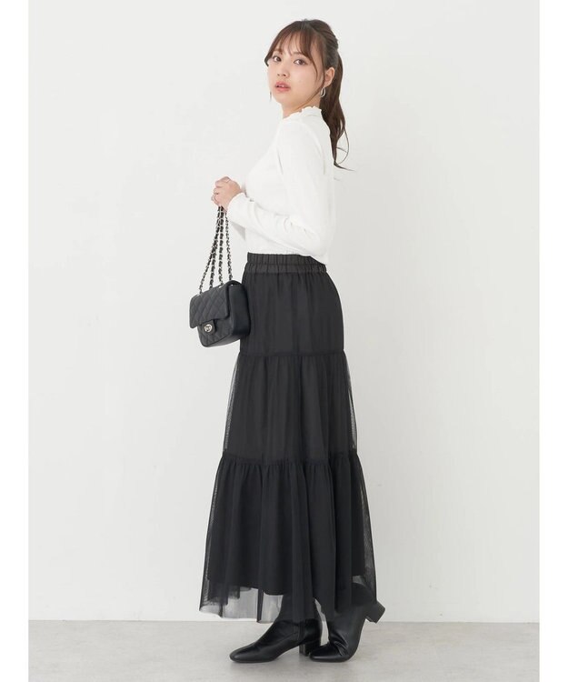 earth music&ecology テレコリブメローハイネックインナー Off White