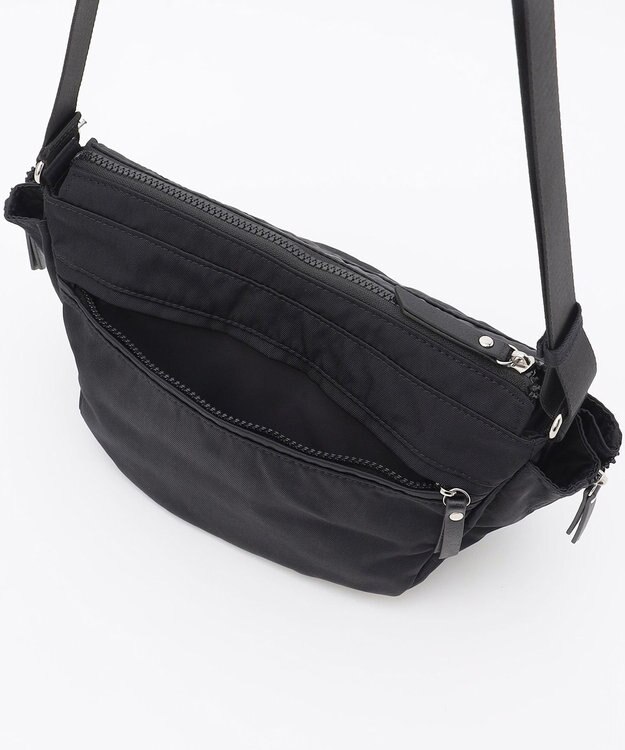 LA BAGAGERIE 【MONICA】サイドジップミニショルダーバッグ ブラック