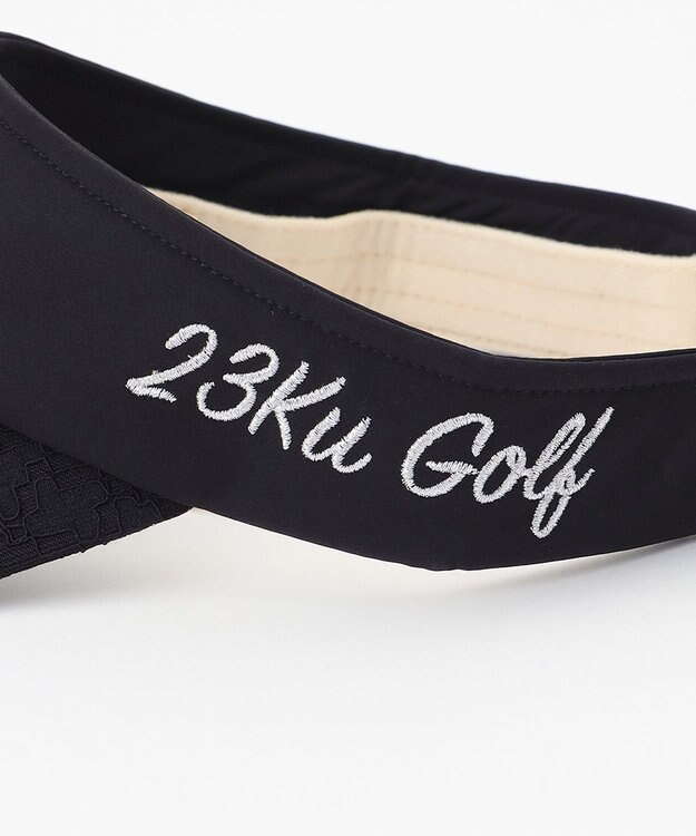 23区GOLF レース使いが上品！【WOMEN】バイザー ブラック系