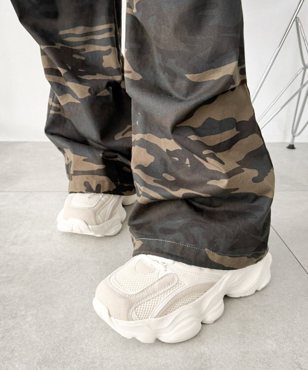 WEGO メッシュコンビ厚底スニーカー オフホワイト