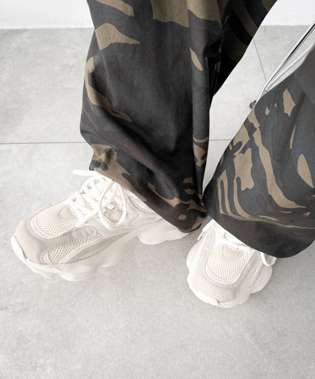 WEGO メッシュコンビ厚底スニーカー オフホワイト