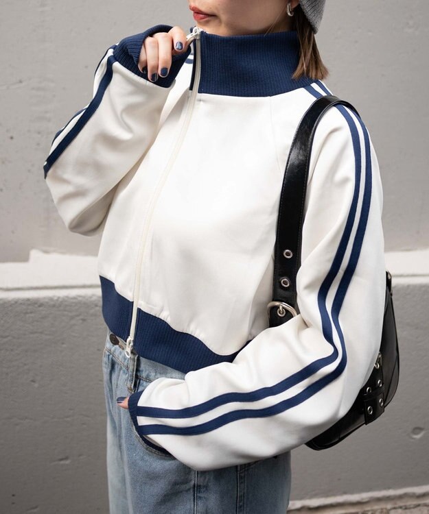 WEGO ショートトラックジャケット ネイビー