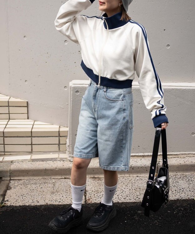 WEGO ショートトラックジャケット ネイビー