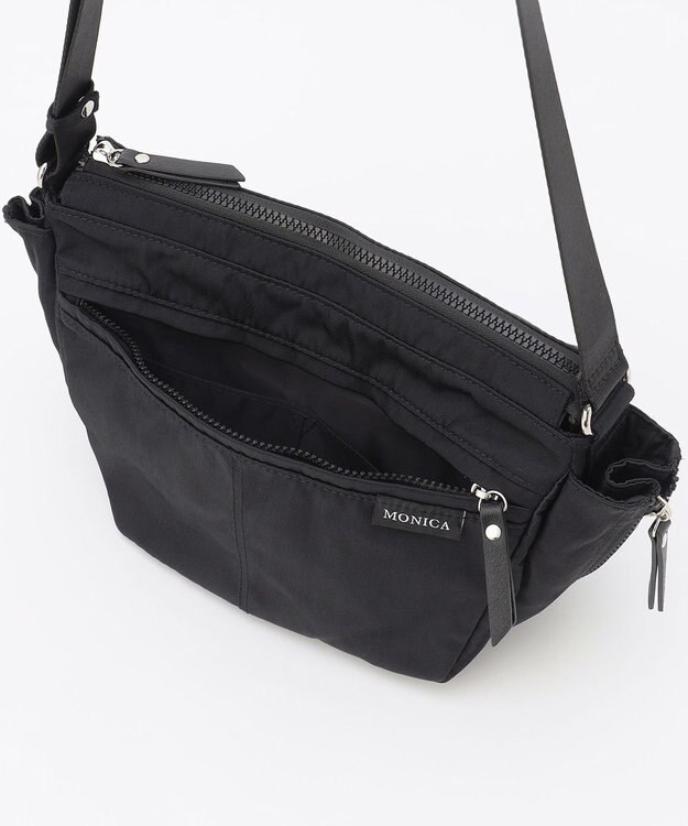 LA BAGAGERIE 【MONICA】サイドジップミニショルダーバッグ ブラック