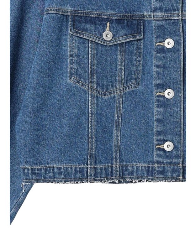 earth music&ecology ノーカラーＧジャン Medium Indigo