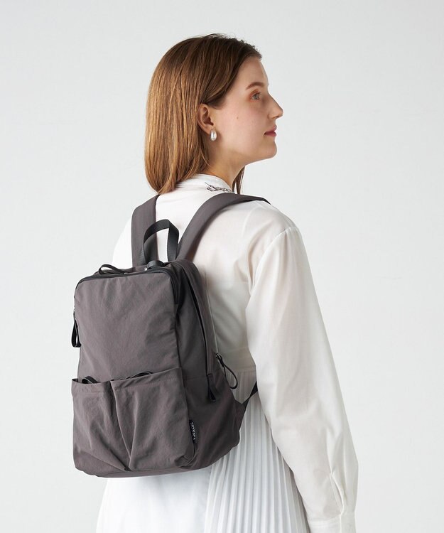 LA BAGAGERIE 【MONICA】フロントポケットバックパック ダークグレー