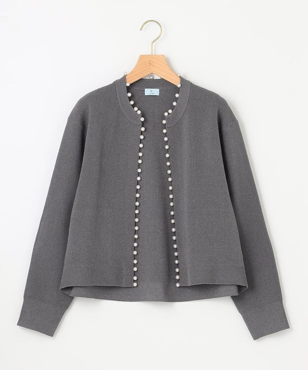 組曲 【追加生産分入荷！】AMOSSAパール カーディガン グレー系