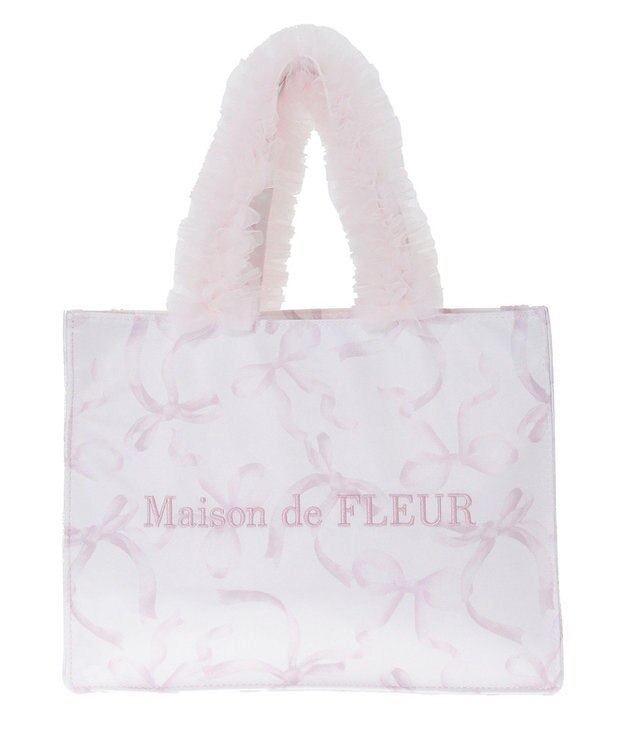 Maison de FLEUR ピンクマニアフリルスクエアトートSバッグ Light Pink