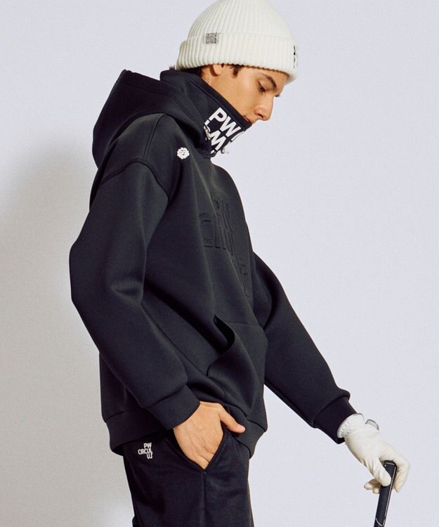 PW CIRCULUS 2025 NEW！【MEN】デタッチャブルフーディ ゴルフ ブラック系