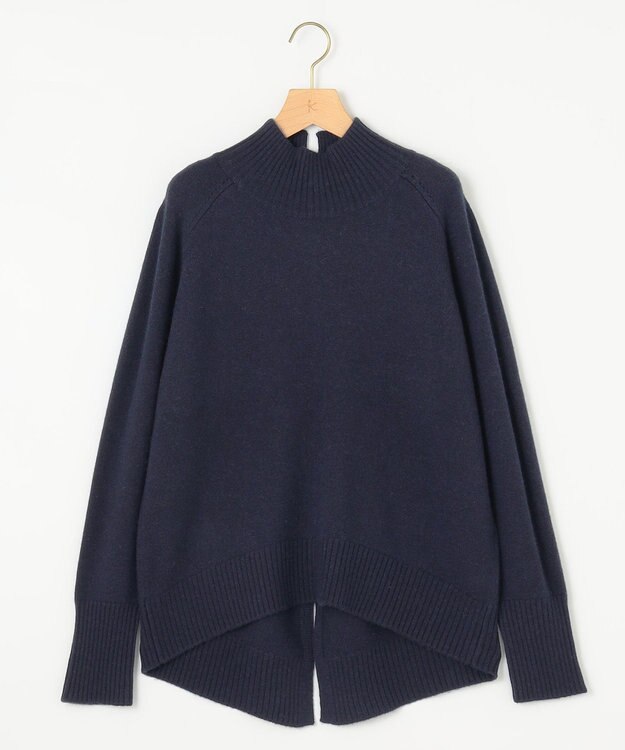 組曲 【8色展開・WEB限定】ウールカシミヤミックス ハイネック ニット ネイビー系