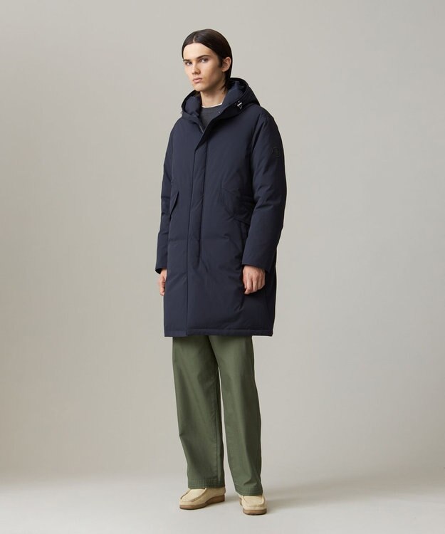 J.PRESS MEN 【WEB・一部店舗限定】ストレッチタフタ ダウンモッズパーカー ネイビー系