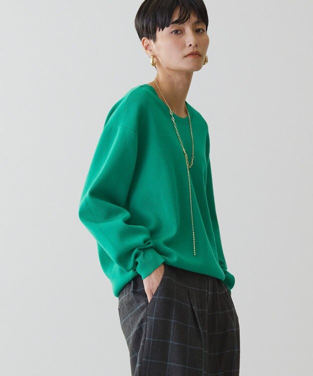 AMERICAN HOLIC スウェットライクニットプルオーバー Green