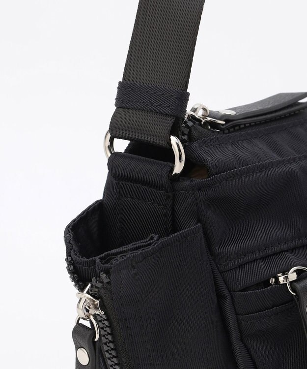 LA BAGAGERIE 【MONICA】サイドジップミニショルダーバッグ ブラック