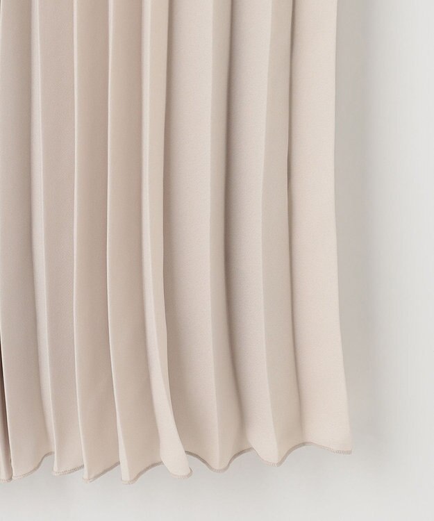 組曲 L 【KUMIKYOKU NAVY】ジャージーコンビプリーツ ワンピース ベージュ系