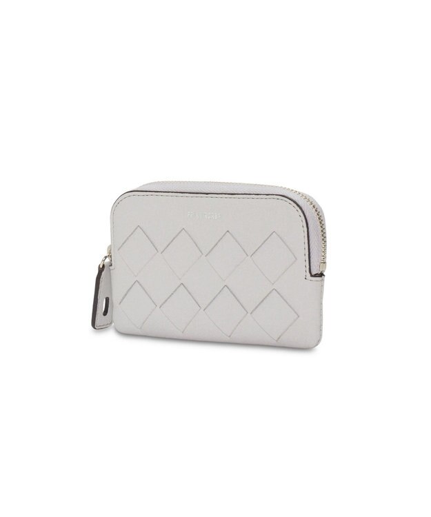 PELLE BORSA ラウンドファスナーキーポーチ Chrono Weave クロノウィーブ 5847 アイスグレー