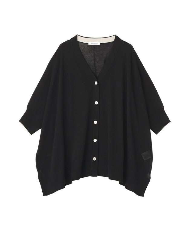 AMERICAN HOLIC 接触冷感ポンチョニットカーディガン Black