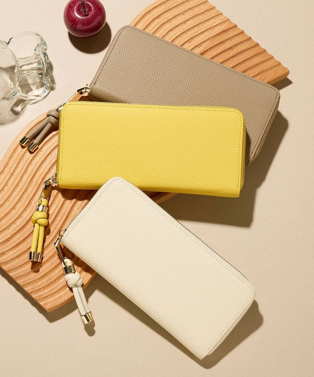 TOPKAPI 【新色追加】【TREASURE TOPKAPI】シュリンクレザー ラウンド 長財布 オフ